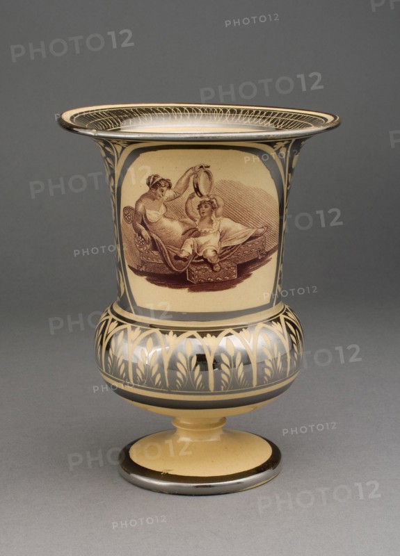 Vase (part of a Garniture of 5 Vases), Leeds, c. 1820. Creator: Unknown.