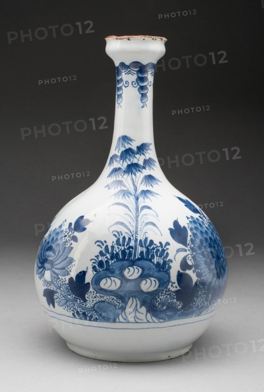 Bottle, Liverpool, c. 1750. Creator: Unknown.