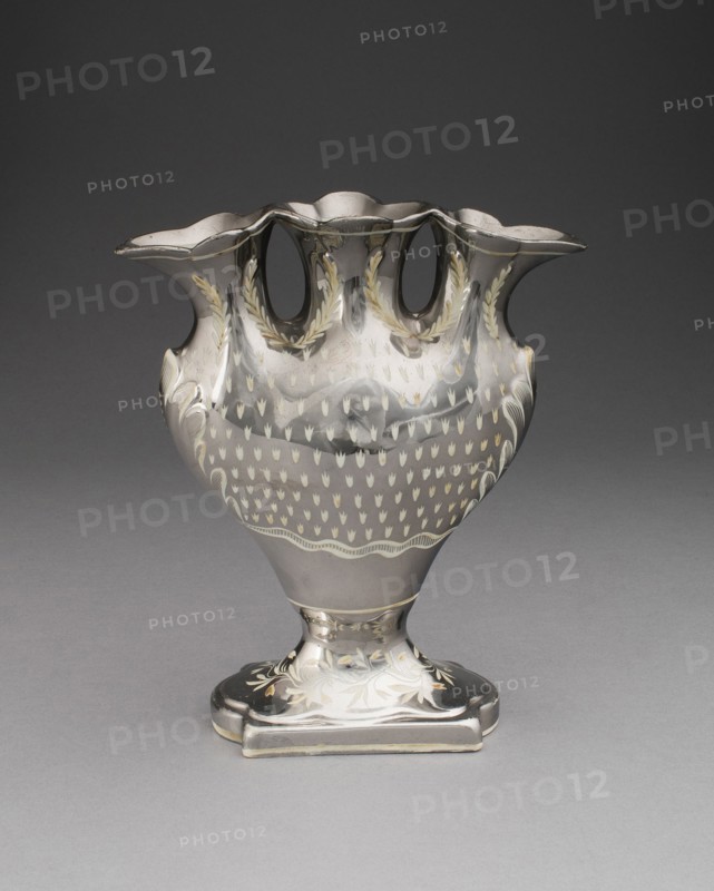 Flower Vase, Staffordshire, 1810/20. Creator: Staffordshire Potteries.