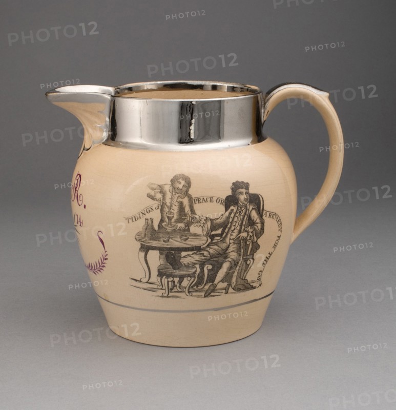 Pitcher, Staffordshire, 1814. Creator: Staffordshire Potteries.
