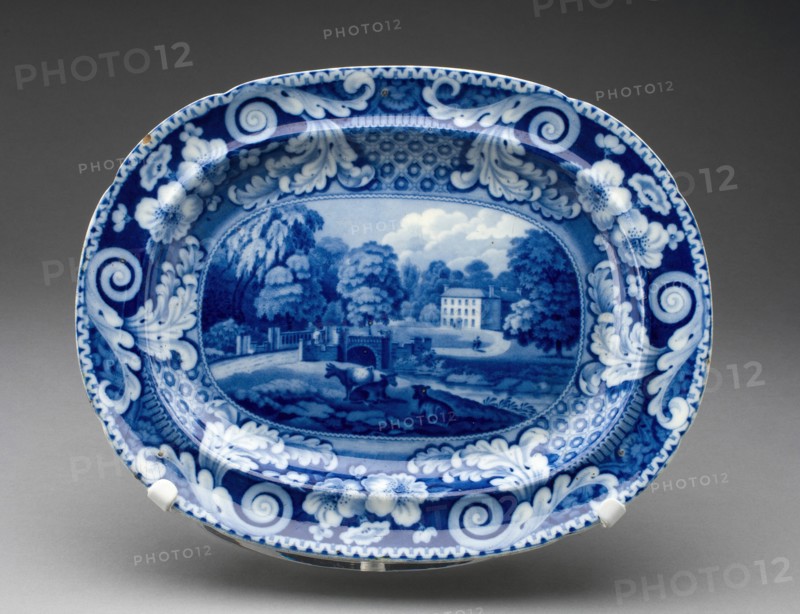 Platter, Staffordshire, Mid 19th century. Creator: Staffordshire Potteries.
