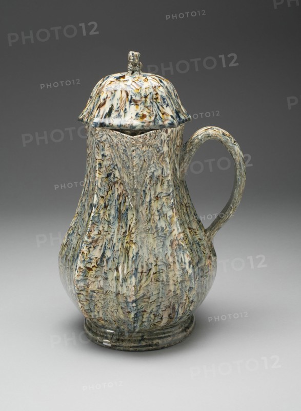 Coffee Pot, Staffordshire, 1750/65. Creator: Staffordshire Potteries.
