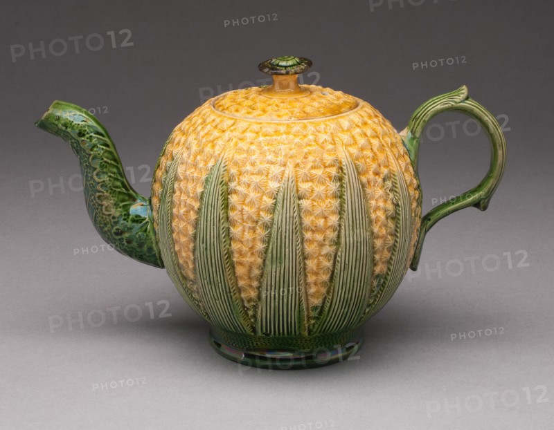 Teapot, Staffordshire, 1750/70. Creator: Staffordshire Potteries.