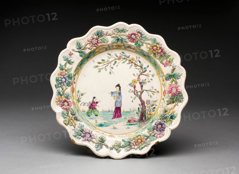 Plate, Staffordshire, 1760/69. Creator: Staffordshire Potteries.