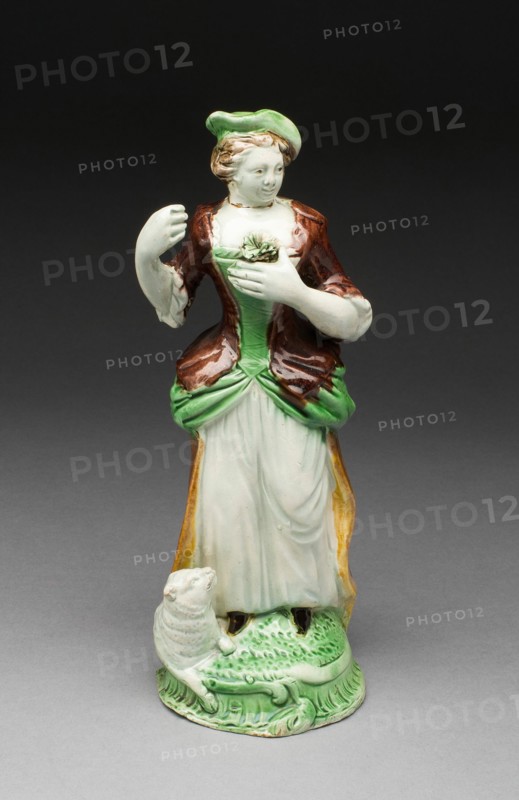 Shepherdess, Staffordshire, c. 1790. Creator: Staffordshire Potteries.
