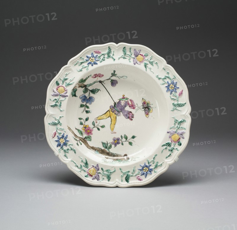 Soup Plate, Staffordshire, c. 1760. Creator: Staffordshire Potteries.