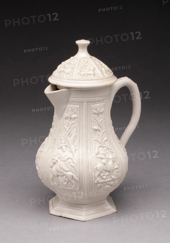 Coffee Pot, Staffordshire, c. 1750. Creator: Staffordshire Potteries.