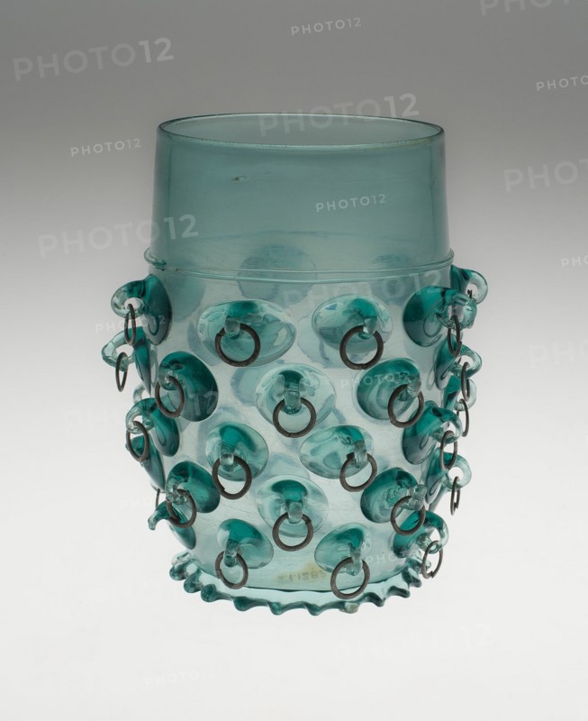 Beaker with Prunts and Metal Rings, Germany, 1600/25. Creator: Unknown.