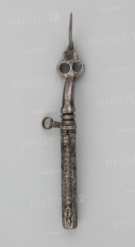 Wheellock Spanner with Powder Measure and Screwdriver, Germany, 17th century. Creator: Unknown.