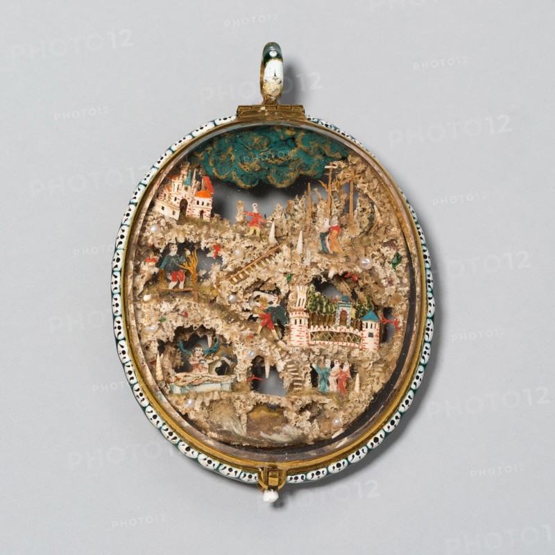 Double-Sided Pendant with Scenes from the Lives of Saint Francis and of Christ, Austria, 17th cent.. Creator: Unknown.