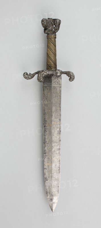 Hunting Hangar with Calendar Blade, Munich, blade dated 1534, hilt late 17th century. Creator: Unknown.