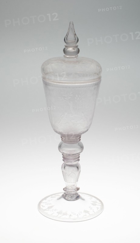 Covered Goblet (Pokal) with a Bear Hunt, Nuremberg, 1680/1700. Creator: Unknown.