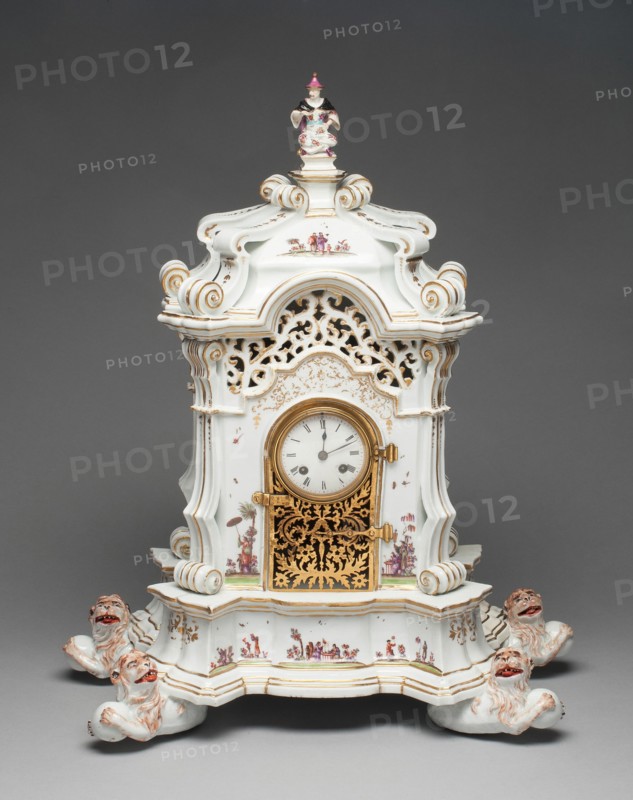Clock, Meissen, 1727/30. Creator: Meissen Porcelain.