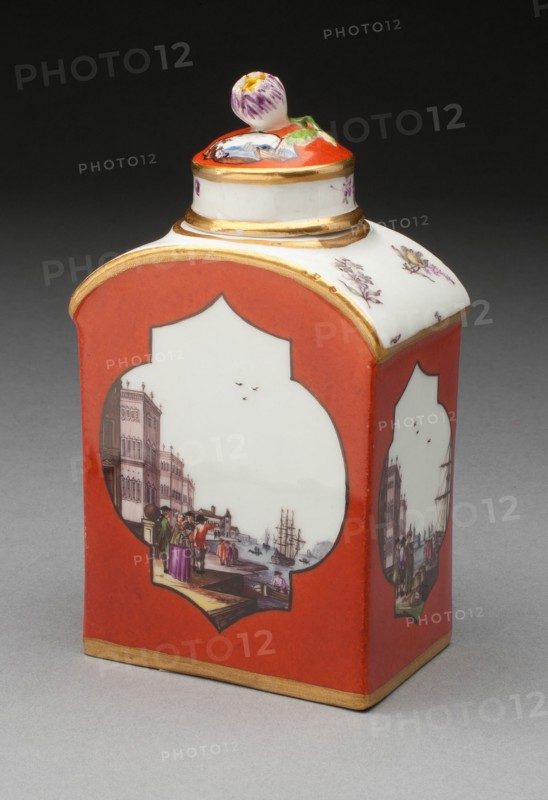Tea Caddy, Meissen, c. 1740. Creator: Meissen Porcelain.