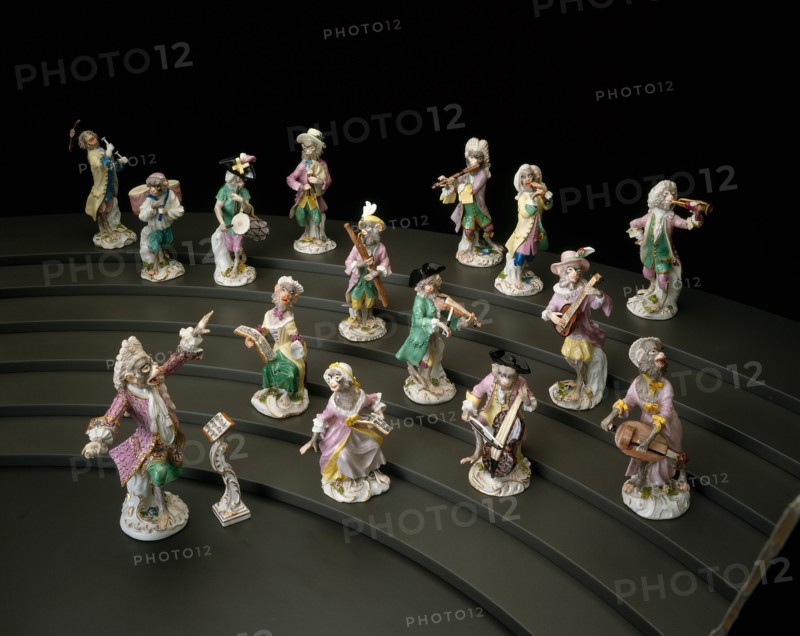 Music Stand for the Monkey Band, Meissen, c. 1765. Creator: Meissen Porcelain.