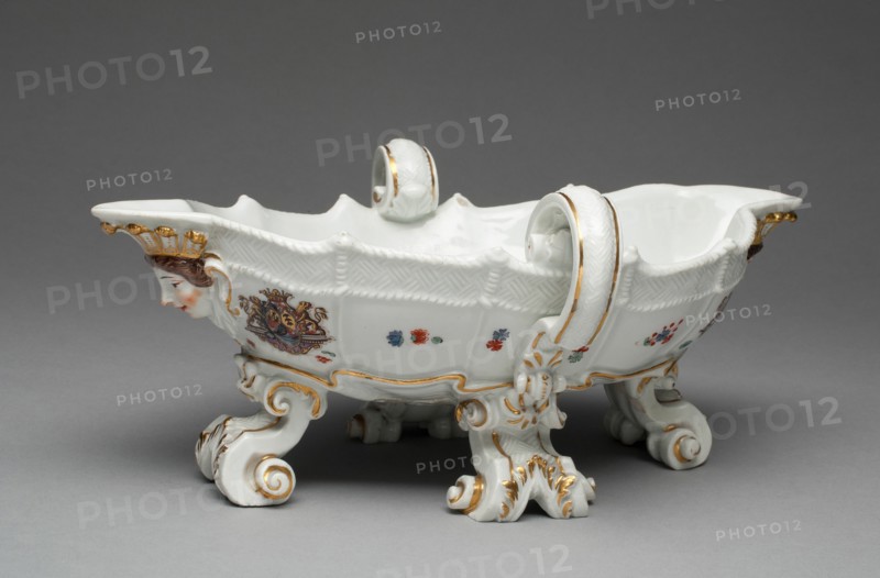 Sauceboat from the Sulkowsky Service, Germany, 1735/38. Creator: Meissen Porcelain.