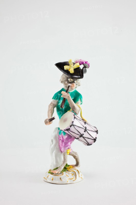 Drummer for the Monkey Band, Meissen, c. 1765. Creators: Meissen Porcelain, Johann Joachim Kaendler.