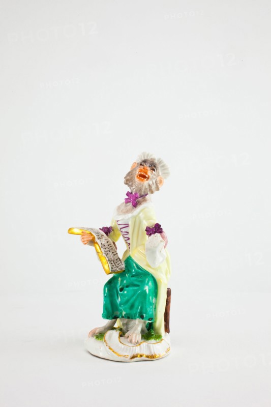 Singer for the Monkey Band, Meissen, c. 1765. Creators: Meissen Porcelain, Johann Joachim Kaendler.
