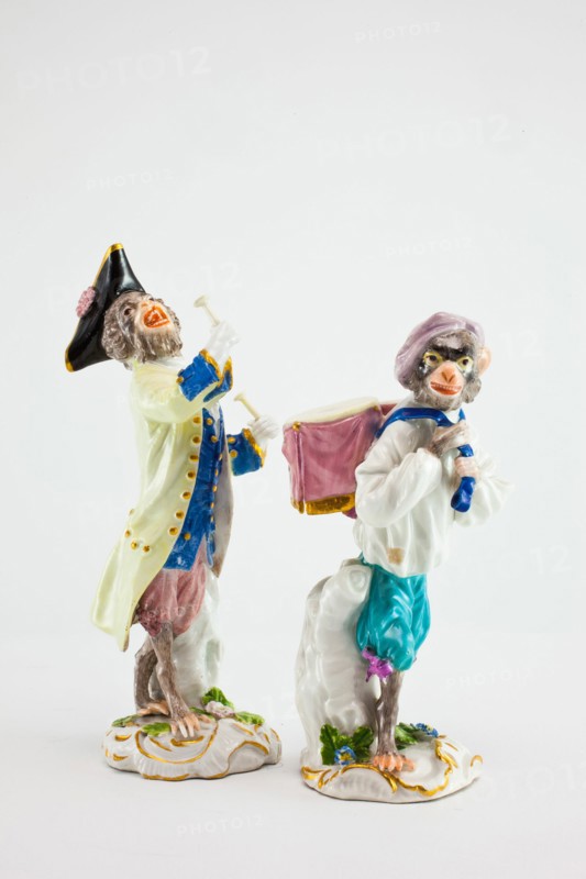 Drum Bearer for the Monkey Band, Meissen, c. 1765. Creators: Meissen Porcelain, Johann Joachim Kaendler.