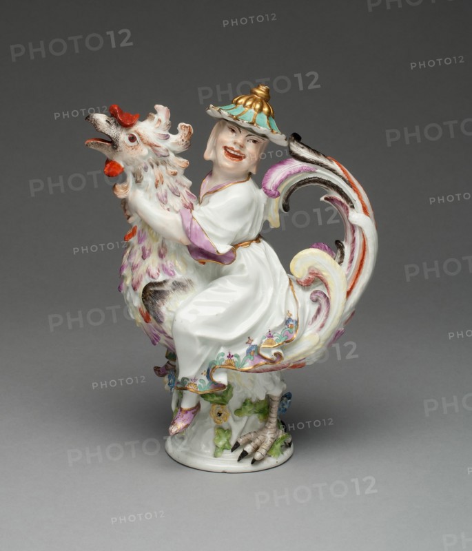 Oil or Vinegar Cruet, Meissen, c. 1737. Creator: Meissen Porcelain.
