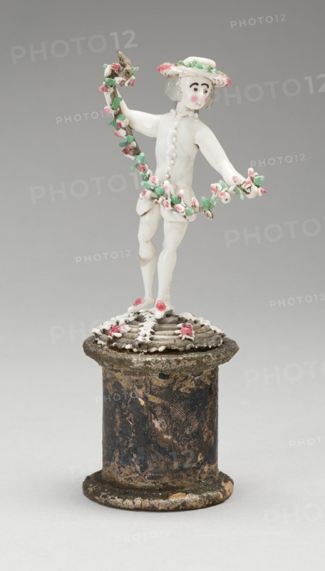 Man Holding a Garland, France, 1750/99. Creator: Verres de Nevers.