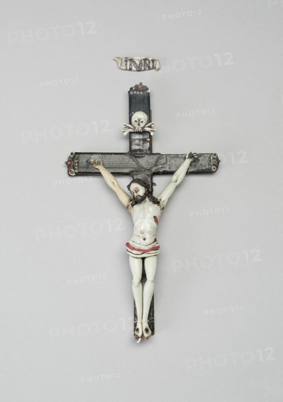 Crucifix, France, 18th century. Creator: Verres de Nevers.