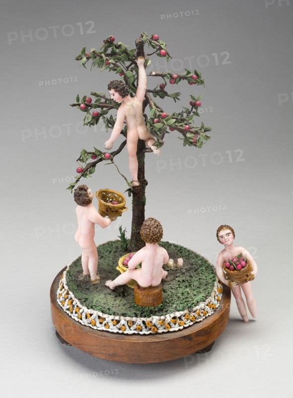 The Cherry Pickers, France, 19th century. Creator: Verres de Nevers.