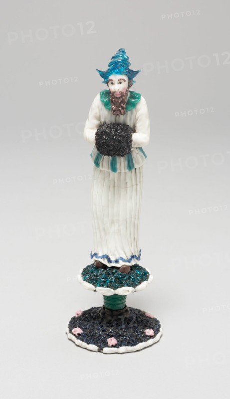 Actor in Star-Shaped Hat, France, 1750/99. Creator: Verres de Nevers.