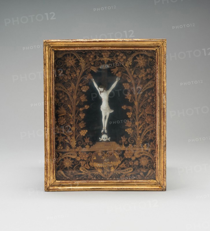 Crucifix, France, Early 18th century. Creator: Verres de Nevers.