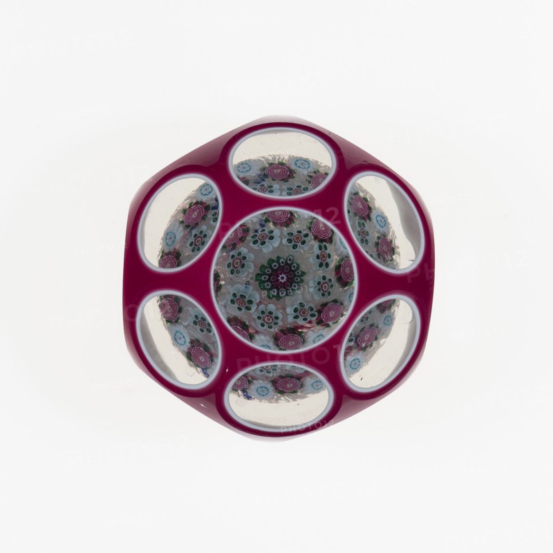 Paperweight, France, c. 1848-55. Creator: Saint-Louis Glassworks.