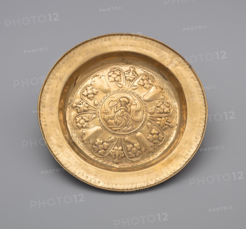 Plate with a Seated Woman, Southern Netherlands, 1425/1475. Creator: Unknown.