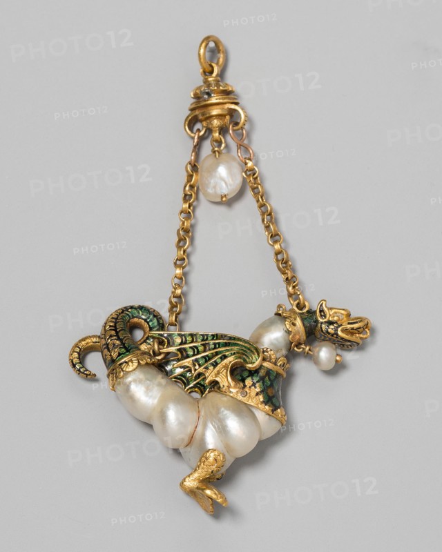 Pendant Shaped as a Dragon, Spain, c. 1575-c. 1600. Creator: Unknown.