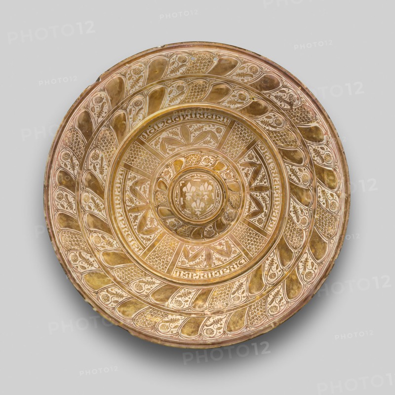 Plate with a Coat of Arms (Possibly Burgundy), Spain, 1500/50. Creator: Unknown.