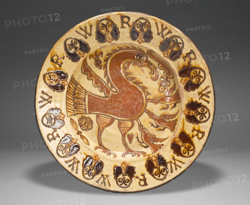 Dish, Staffordshire, 1690/1710. Creator: Staffordshire Potteries.