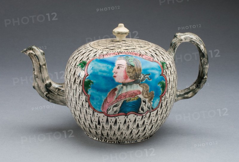 Teapot, Staffordshire, c. 1760. Creator: Staffordshire Potteries.