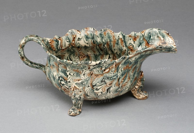 Sauceboat, Staffordshire, 1750/59. Creator: Staffordshire Potteries.