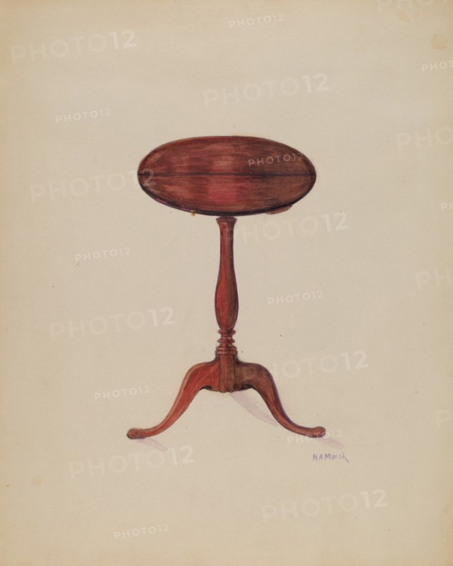 Tilt Top Table, c. 1937. Creator: Herbert Marsh.