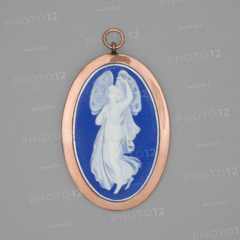 Medallion with Zephyrus, Burslem, Late 18th century. Creator: Wedgwood.