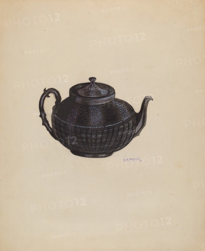 Wedgewood Teapot, c. 1936. Creator: Herbert Marsh.