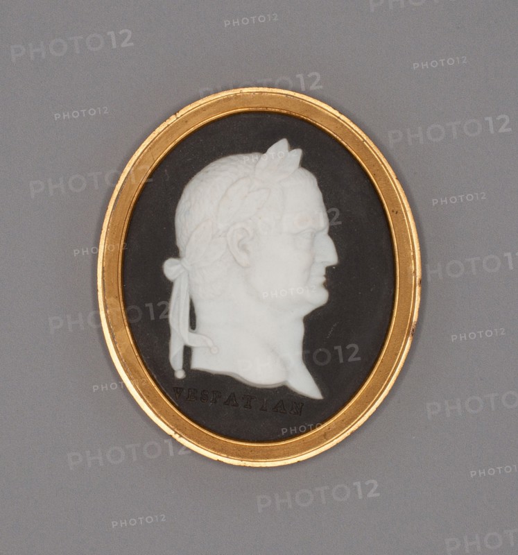 Medallion with Vespasian, Burslem, Late 18th century. Creator: Wedgwood.