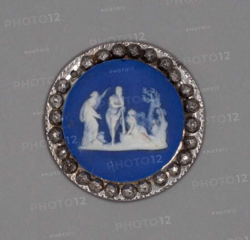 Button with Choice of Hercules, Burslem, Late 18th century. Creator: Wedgwood.