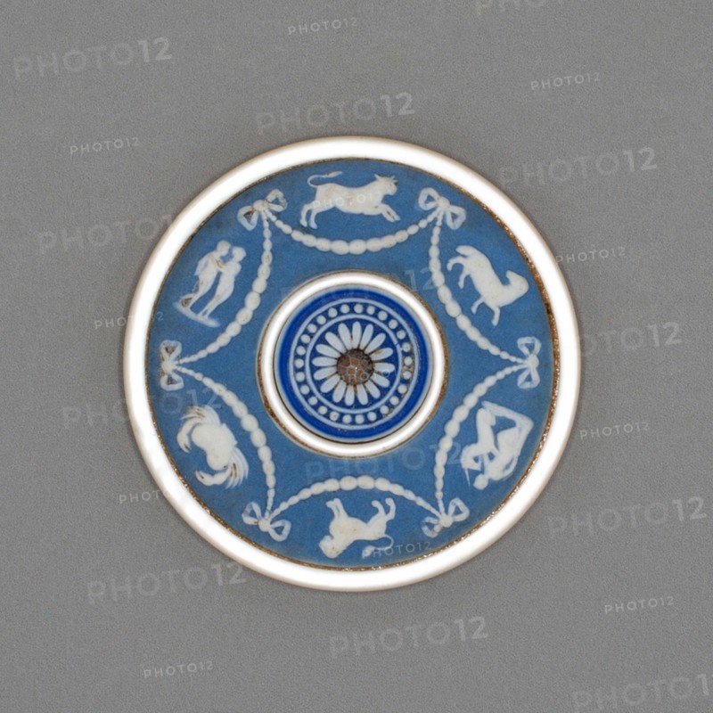Button with Signs of the Zodiac, Burslem, Late 18th century. Creator: Wedgwood.