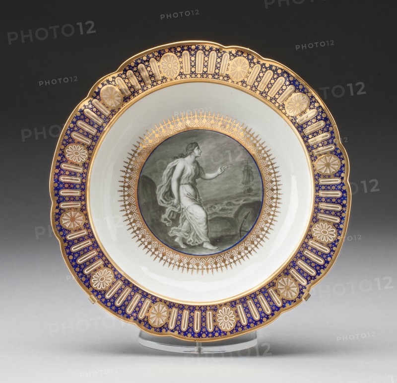 Soup Plate from the "Hope Service" Made for the Duke of Clarence, Worcester, c. 1792. Creator: Royal Worcester.