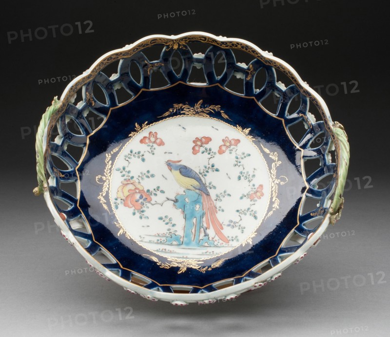 Basket, Worcester, c. 1770. Creator: Royal Worcester.