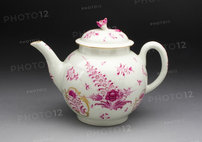 Teapot, Worcester, c. 1770. Creator: Royal Worcester.