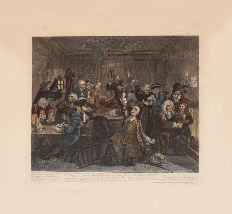 A Rake's Progress, Plate 6: Scene In A Gaming House, ca 1735. Creator: Hogarth, William (1697-1764).