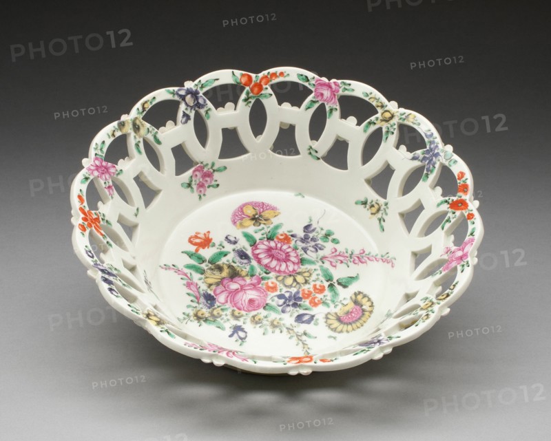 Basket, Worcester, c. 1770. Creator: Royal Worcester.