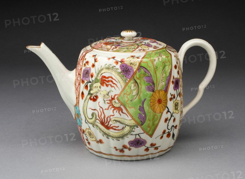 Teapot, Worcester, c. 1770. Creator: Royal Worcester.