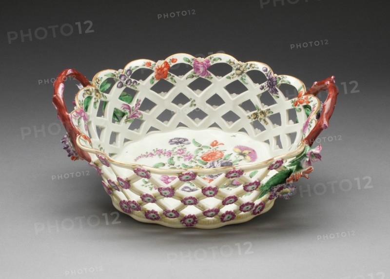 Basket, Worcester, c. 1770. Creator: Royal Worcester.