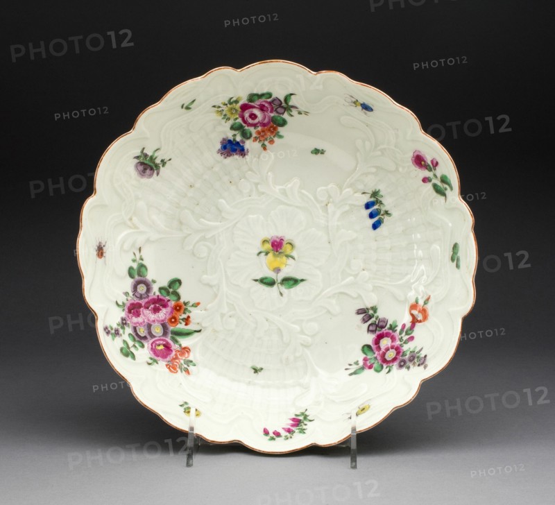 Dish, Worcester, c. 1760. Creator: Royal Worcester.